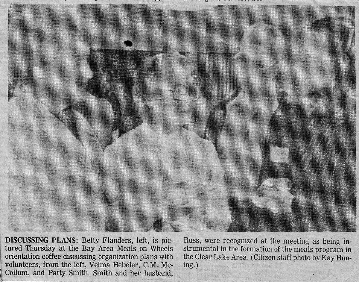 Attendees at the BAMOW founding meeting, Clear Lake United Methodist Church, 1982