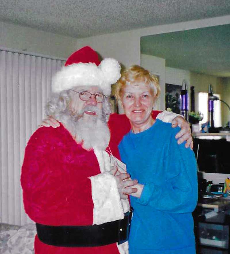 Santa visiting a BAMOW client's home during the holiday season, 2004