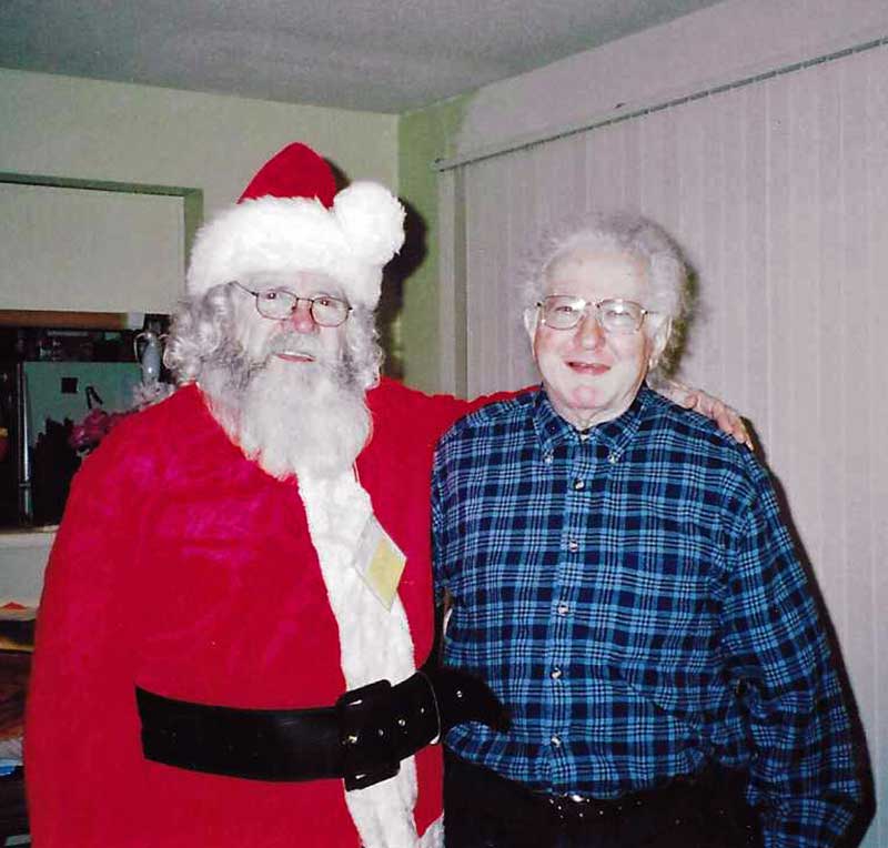 BAMOW holiday client visit with Santa, 2004